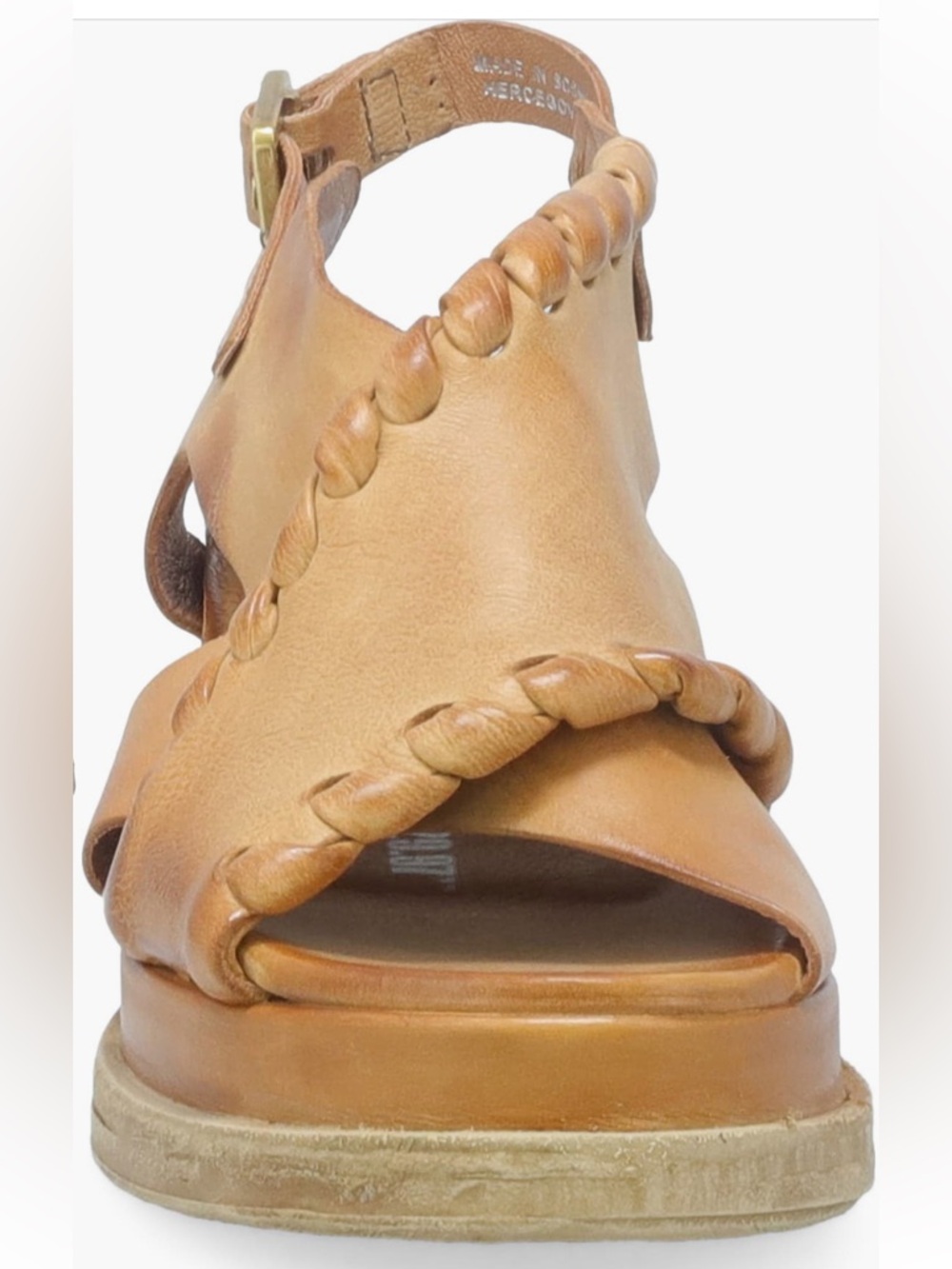 NWT A.S.98 LUMY PLATFORM LEATHER SANDAL IN CAMEL COLOR SIZE EU39/US9 - Picture 6 of 15